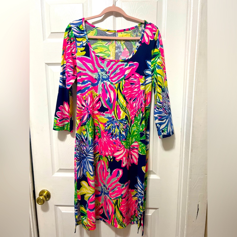 Lilly Pulitzer Ladies Dress Size L EEEUC COLORS COLORS!!!